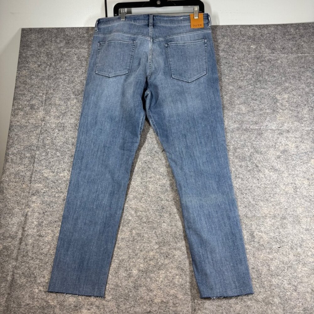 DU/ER  Hazy Blue  Slim Relaxed Fit Stretch Jeans 33x30 Performance Denim Casual - Picture 9 of 16